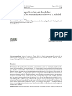 Hacia Una Cartografía Teórica de La Soledad: Una Revisión de Los Acercamientos Teóricos A La Soledad