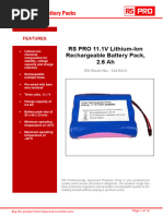 RS Pro 11.1V Datasheet