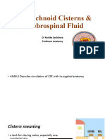 Subarachnoid Cisterns & Cerebrospinal Fluid