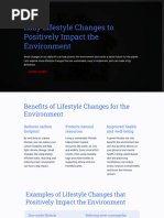 Easy Lifestyle Changes To Positively Impact The Environment