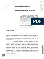 Parecer Na Comissão de Seguridade Do PLP 134 - LC 187