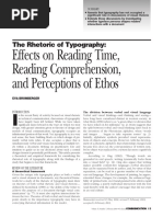 The Rhetoric of Typography Effects On Re