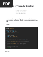 Lab 4 - Threads Creation BY 22BAI1324