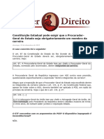 Constituição Estadual Pode Exigir Que o Procurador-Geral Do Estado Seja Obrigatoriamente Um Membro Da Carreira (DIZER O DIREITO)