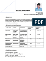 Soumik Karmakar: Exam Passed School University/board Year of Passing Division Percentage of Marks (%)