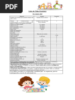 Lista de Utiles Pre Kinder 2023