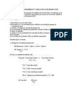 El Punto de Equilibrio en Varias Lineas de Produccion