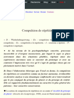 Compulsion de Répétition - Vocabulaire de La Psychanalyse