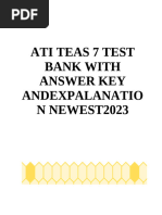 Ati Teas 7 Test Bank With Answer Key and Explanation.