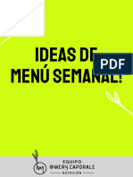 Ideas Menú Semanal