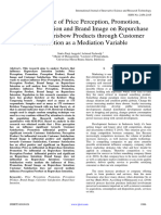 The Influence of Price Perception, Promotion, Product Perception and Brand Image On Repurchase Intention of Krisbow Products Through Customer Satisfaction As A Mediation Variable