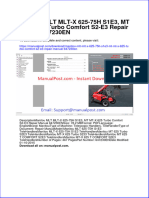 Manitou MLT MLT X 625 75h S1e3 MT MT X 625 Turbo Comfort s2 E3 Repair Manual 647230en