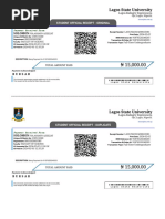 Receipt For SOLOMON FOLASHAYO - Payment For UNDERGRADUATE FEES