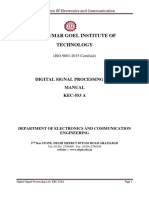 Kec 553a Lab Manual DSP 20-21