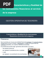 Unidad 1.2 Características y Finalidad de Los Instrumentos Financieros Al Servicio de La Empresa