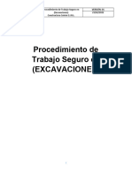 Procedimiento de Trabajo Seguro Excavaciones