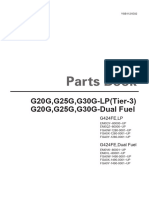 Doosan LPG Forklift g20g g25g g30g-Lp Gas Part Book Ysb1121e