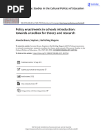 1 - Policy Enactments in Schools Introduction Towards A Toolbox For Theory and Research