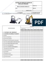 Checklist - Mini Escavadeira Hidráulica