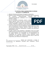 Procedimiento Oficial para Liquidación de Ayudas Sociales Y Económicas