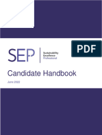 Sustainability Excellence Professional (SEP) - Candidate - Handbook - 6.24.22