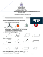 3rd QRTR Exam in MATH VI