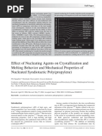 Effect of Nucleating Agents On Crystal and Melting Behavior and Mech Prop of Nucleated Syndio PP