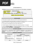 Actividad Sumativa #3 - Crucigrama Mixto #1-Digestión y Circulación