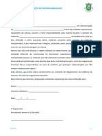 Declaração de Assunção de Responsabilidade