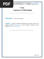 Cour Capteur Et Metrologie