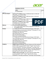 Acer Predator ph317-53 Specs