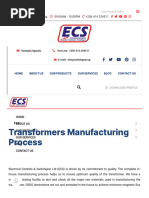 Transformers Manufacturing Process - Electrical Controls & Switchgear LTD