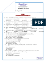 Worksheet (2023-24) Grade: 10 Subject: Information Technology