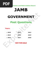 Jamb Government Past Question