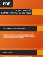 Importance of Entrepreneurial Leadership