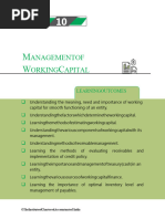 Management of Working Capital