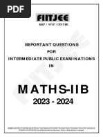 Senior Maths Iib Ipe Imp Q.bank 2023-2024