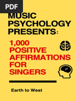 1,000 Positive Affirmations For Singers