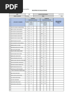 Registro de Evaluaciones: AÑO Docente Responsable Grado Y Sección Área