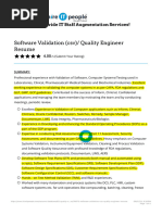 Software Validation (CSV) - Quality Engineer Resume - Hire IT People - We Get IT