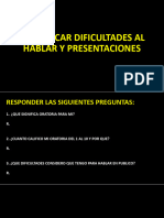 Identificar Dificultades Al Hablar y Presentaciones (Parte 1)