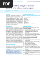 Cephalometric Analysis Manual Tracing of A Lateral