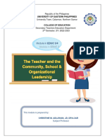 Module 4 - The Teacher As A Leader of Educational Reforms