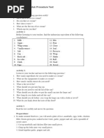 Worksheet Untuk Procedure Text