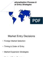 The Internationalization Process & Market Entry Strategies