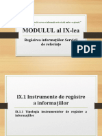 MODULUL Al IX-lea - Regăsirea Informațiilor. Servicii de Referințe