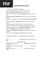 Past Tenses Exercises Phases 3 and 4