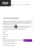 MCQs On Sampling Methods