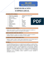 Silabo Administración Empresarial