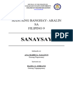 Sanaysay: Masusing Banghay-Aralin SA Filipino 9